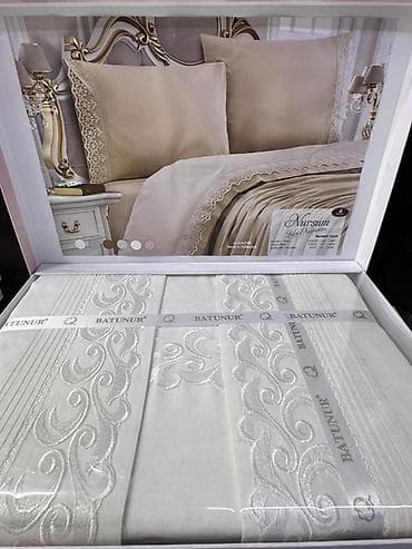Простыни: Комплект постельного белья BATUNUR Home Collection – Nursum (Lüks — 3