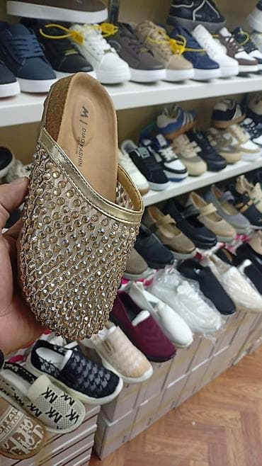 волейбольный обувь: Сабо, 35, 36, 37, Новый, цвет - Золотой — 3