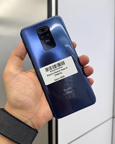 телефоны в рассрочку редми: Redmi, Redmi Note 9, Б/у, 64 ГБ, цвет - Синий, 2 SIM — 2