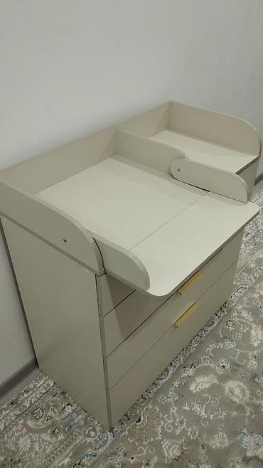 деревянные вешалки: Детский комод, С пеленальным столиком, цвет - Бежевый — 6