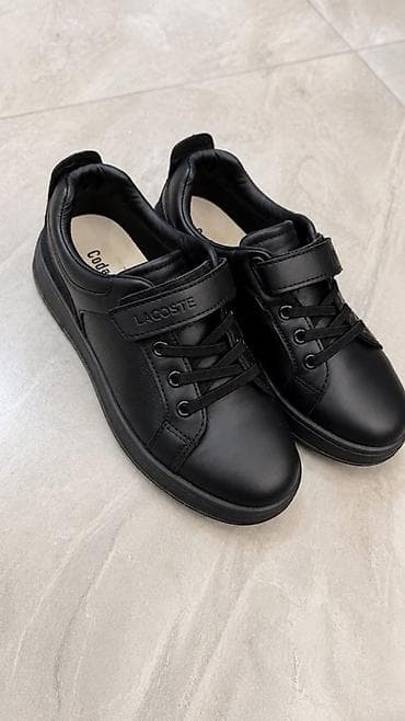 lescon обувь: Кроссовки Lacoste, детские/подростковые, черные - Материал верха — 1