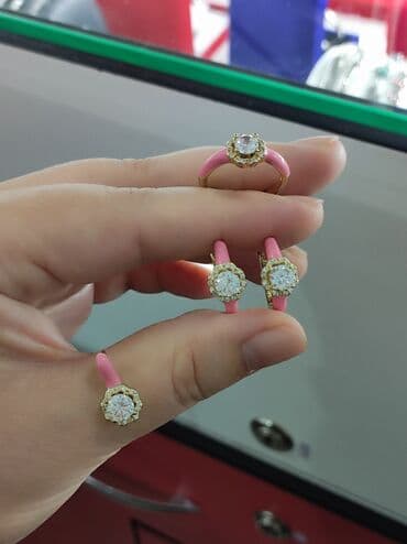 украшение шампанского для свадьбы: Набор украшений, Проба 925, Женские, Новый — 1