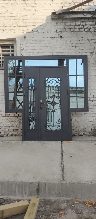 империя пиццы аламедин 1: Двери для домов и квартир, Металл, Двустворчатая, цвет - Серый — 1