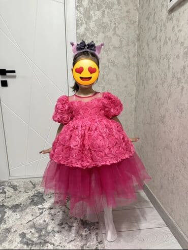 новогодний платье для девочек: Детское платье, цвет - Розовый, Новый — 1