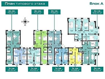 Продажа квартир: 4 комнаты, 118 м², Элитка, 8 этаж, Готовая ПСО (под самоотделку) — 4