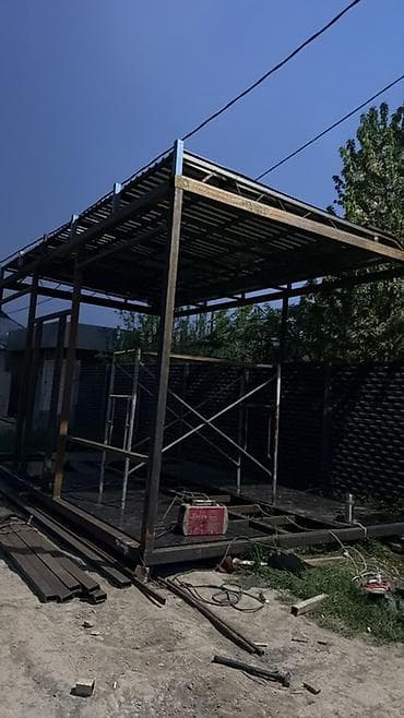 каркасный тент: Отопление сантехника установка газовым котёлн навес ангар - Прочная — 3