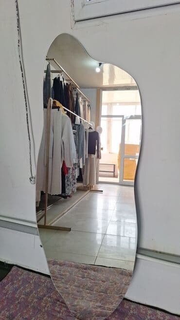 часы керамика: Напольное зеркало «волна» без рамы - Тип: напольное, с волнообразным — 1