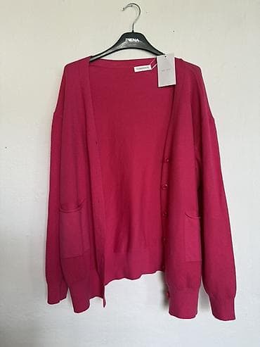 женские кардиган: Кардиган, Трикотаж, Осень-весна, С меховой отделкой — 6