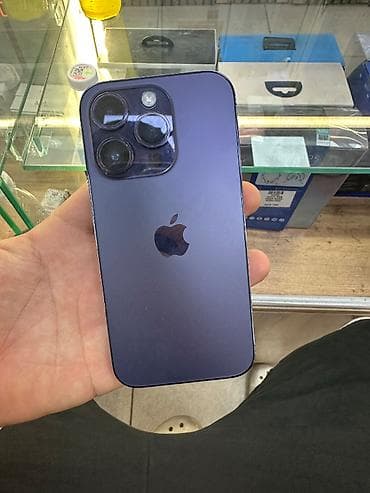 IPhone 14 Pro, Б/у, 256 ГБ, Защитное стекло, Чехол, Кабель, В рассрочку, 90 % — 1