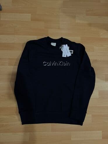 navy: Мужская толстовка, M, S, L, Calvin Klein, Новый, цвет - Черный, Самовывоз — 1