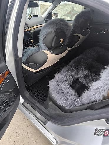 автомобильный чехол меховый: Чехлы Меховые, цвет - Серый, Mercedes-Benz, Б/у — 4