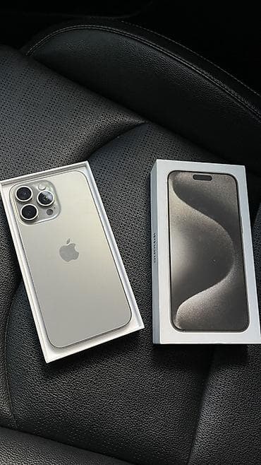 IPhone 15 Pro Max, Б/у, 256 ГБ, Natural Titanium, Коробка, 88 %