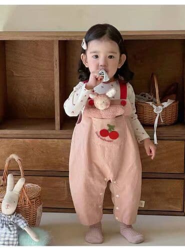 Балдардын башка кийимдери: Девочков. одежда: белое хлопк.нарядное платье с ободочком и носочками — 6