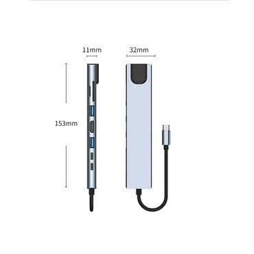док станция бишкек: USB C HUB 8 IN 1: Адаптер-концентратор USB-C совместим со всеми — 3