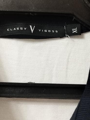 Футболки: Мужское поло Classy Vigoss, размер XL. - Цвет: верх темно-синий — 2
