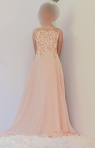 Көйнөктөр: Кече көйнөгү, А-силуэт, Узун модель, Шифон, Жеңдери менен, Далысы ачык — 3