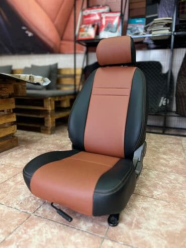 чехол кресло: Чехлы Экокожа, С подушкой, цвет - Черный, Toyota, Новый, Самовывоз — 15