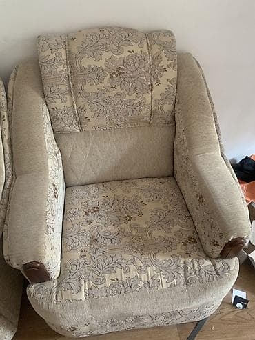 бу диван куплю: Комплект мягкой мебели, цвет - Бежевый — 4