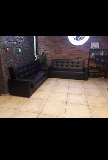 диван черный: Прямой диван, Новый, Трехместный — 3