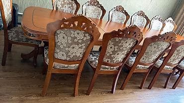 dinner table: Стол и стул для зала, Б/у, Самовывоз, цвет - Коричневый — 1