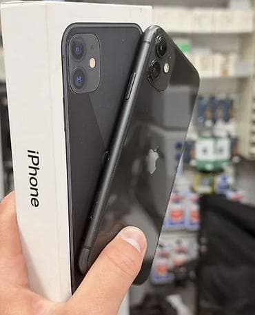 Техника и электроника: IPhone 11, Б/у, 64 ГБ, Черный, Коробка, 73 % — 3