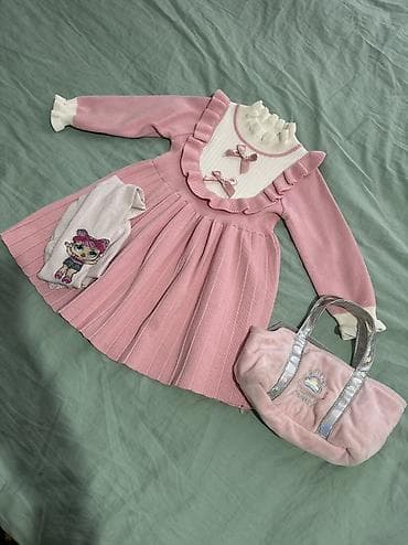 окуу кийим: Балдар көйнөгү, түсү - Ак, Колдонулган — 5