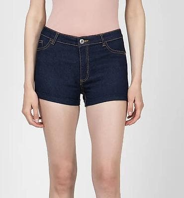 красные шорты: Женские джинсовые шорты Terranova - Цвет: темно‑синий (индиго) с — 1