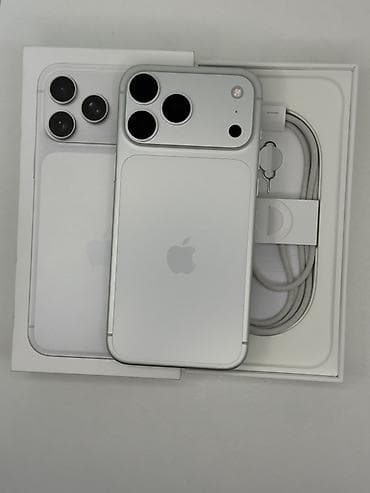 iphone 17 pro max: IPhone 17 Pro Max, Б/у, 512 ГБ, Серебристый, Кабель, Коробка, 100 % — 1
