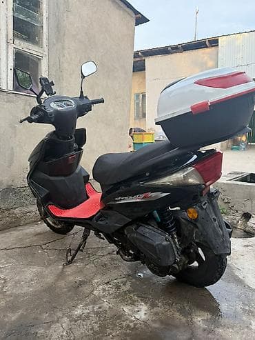 срочно продаю скутер: М8, казакский тех паспорт есть, спортивный аморты,150куб,Лия матор — 2