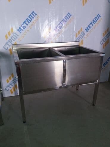 Посуда и кухонный инвентарь: Моика нержавеющая для кафе. Любые размеры. Мойка двухсекционная, Мойка — 1