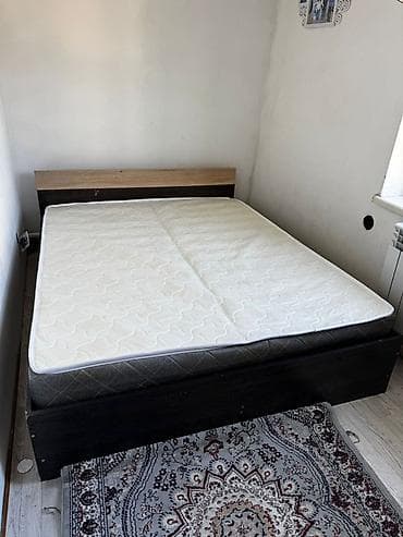 queen: Двуспальная кровать, С матрасом, длина - 200 см — 1