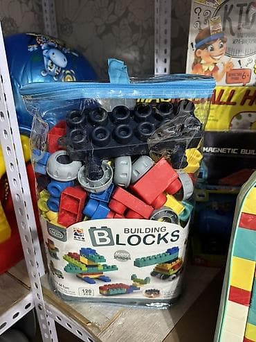 игрушечный сейф: Конструктор Building Blocks в мягкой сумке - Набор крупных — 3