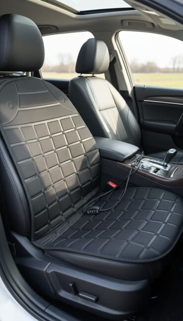 Чехлы Велюровые, С подогревом, цвет - Черный, Hyundai, Новый, Самовывоз, Платная доставка