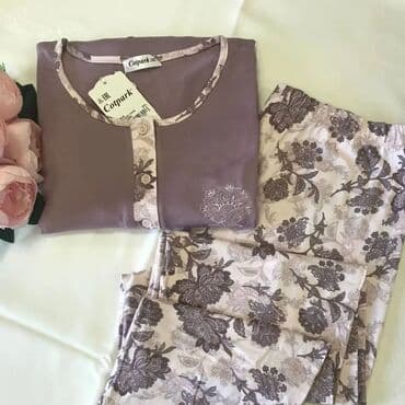 белая ночная сорочка: Пижама, Хлопок, Турция, XL, 2XL, 3XL — 5