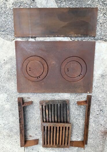 Продам печное литьё от «союзного» котла (чугун). Плита 55/37 см