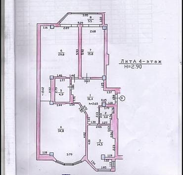 алмаштырыш: 3 бөлмө, 125 м², Элитка, 4 кабат, Косметикалык ремонт — 10