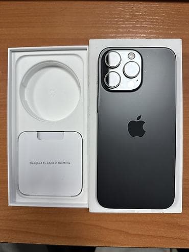 iphone 12 pro max цена в бишкеке: IPhone 15 Pro Max, Б/у, 256 ГБ, Black Titanium, Коробка, 83 % — 1