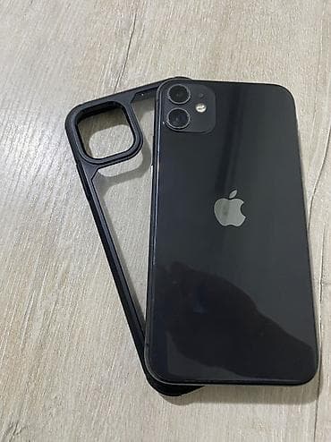 IPhone 11, Б/у, 128 ГБ, Черный, Чехол, 93 %