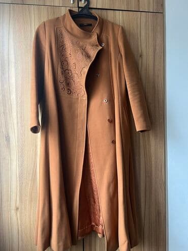 Пальто, Зима, Кашемир, Длинная модель, Приталенная модель, XL, 2XL