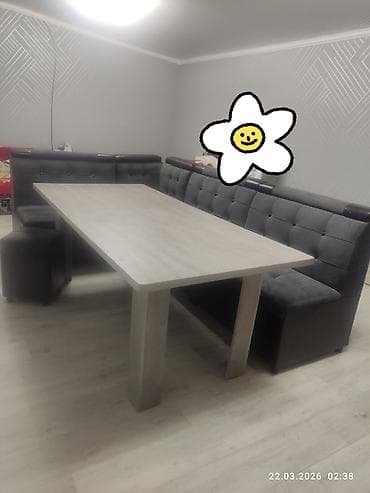 стол для кух: Кухонный стол и стул, цвет - Серый — 1