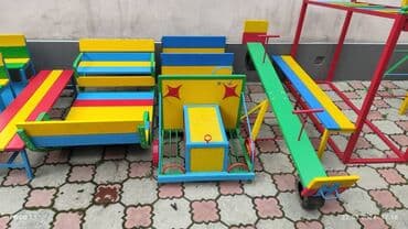 песочница детская: Игравой комплекс для детей Скамейки турники балансиры — 2