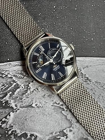 Аксессуарлар: Orient Automatic с индикацией фаз Луны и дня недели - Японские — 2