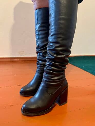 фирменный сапоги: Сапоги, 37, LION, Б/у, цвет - Черный, Платная доставка, Самовывоз — 4