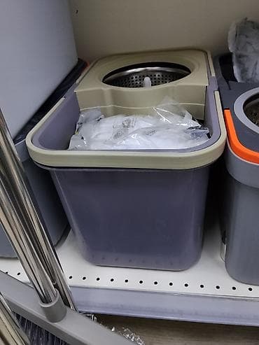 Хозтовары: Ведро для швабры с центробежной отжимной корзиной (spin-mop система) — 2