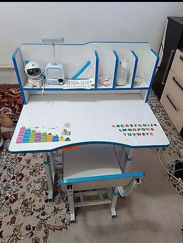 детский парта стул: Комплект парты и стула, Б/у, Самовывоз, цвет - Белый — 2