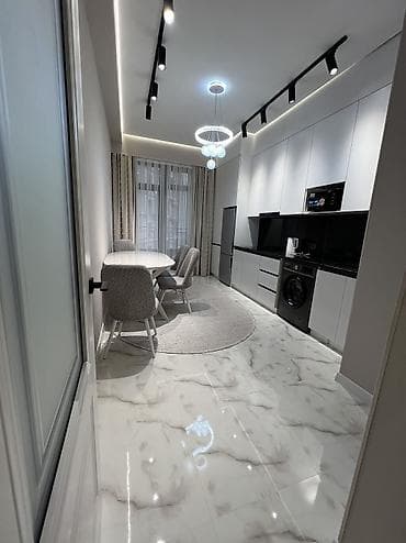 халал квартира: 1 комната, 45 м², Асанбай мкр Элитка, 5 этаж, Дизайнерский ремонт — 10