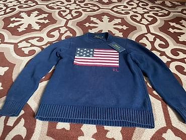 soft shell: Мужской свитер, M, Polo Ralph Lauren, Новый, цвет - Синий, Самовывоз — 1