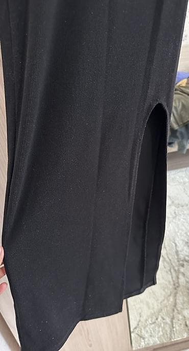 Личные вещи: Повседневное платье, Осень-весна, Длинная модель, Трикотаж, Лапша, S — 2