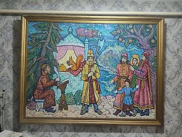 Картина в раме: «Сюжет русской народной сказки» - Техника: живопись
