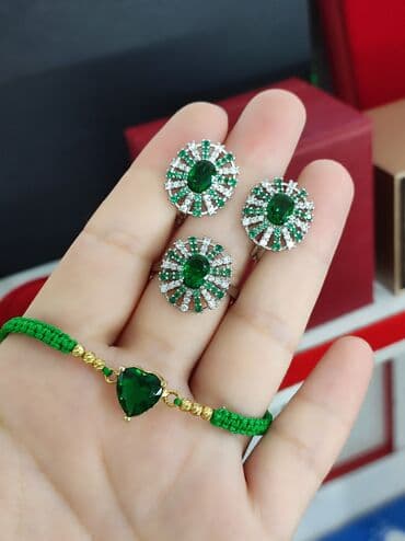 свадебные наборы ручной: Набор украшений, Проба 925, Женские, Новый — 3